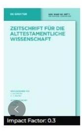 Zeitschrift für die Alttestamentliche Wissenschaft